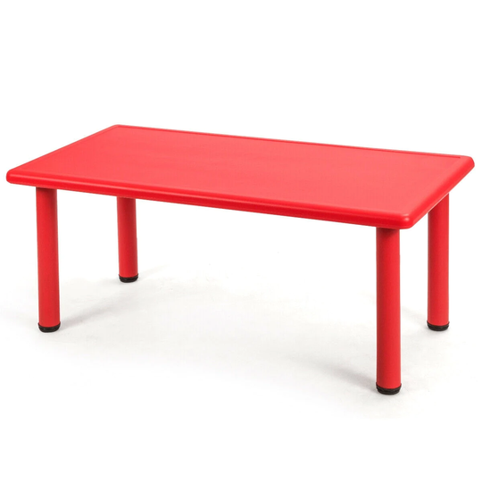 Kids Plastic Rectangular Learn and Play Table - 47" x 23.5" x 19.5" (L x W x H)