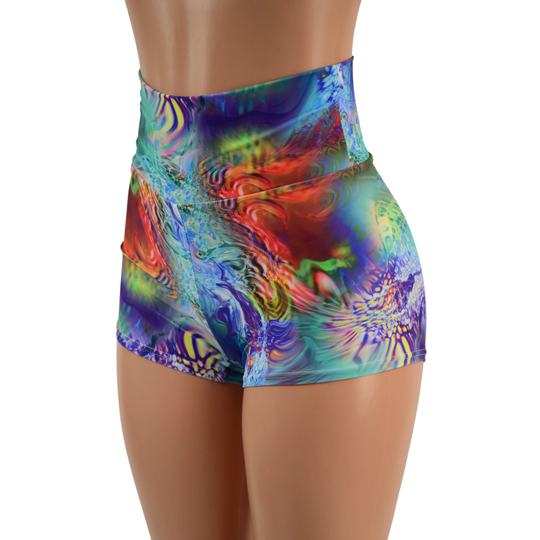 Phantasmagoria Print High Waist Shorts 157887
