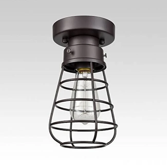 Jazero Modern Mini Cage Ceiling Lights Flush Mount with Solid Metal