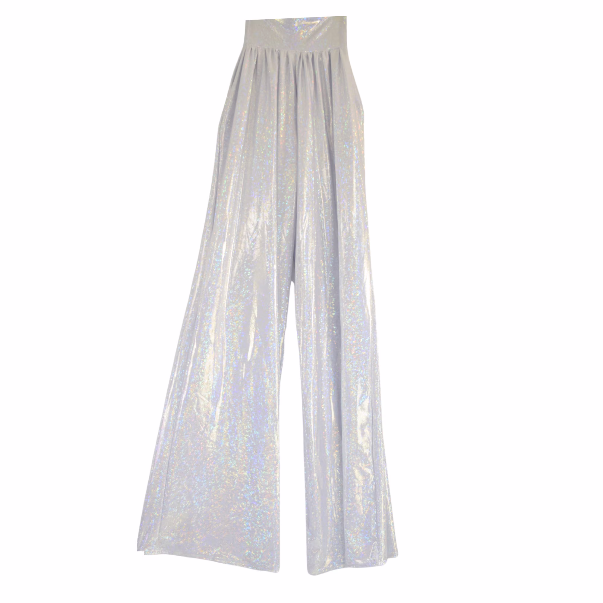 Trouser Style Stilt Pants in White Kaleidoscope With Pockets 1579182