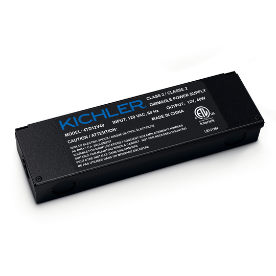 Kichler Textured Black 12V LED Tape Light Power Supply