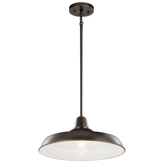 Kichler Lighting Pier 1-Light Outdoor Pendant/Semi Flush Olde Bronze