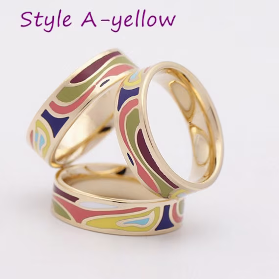 Color Enamel Scarf Buckle, Genuine Gold Plated Titanium Steel Jewerly Accesories/ Ring, 20 Colors+