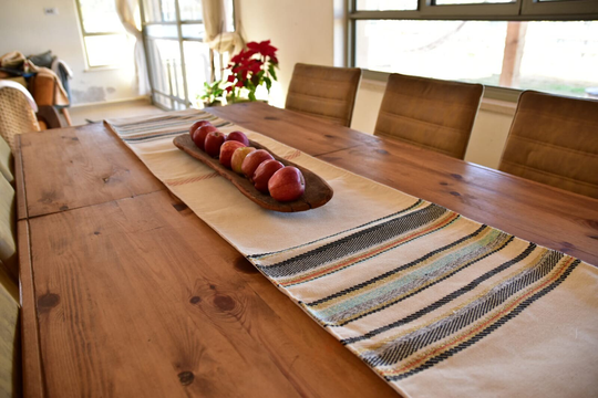 Table Runner, Colorful Handmade Cloth Dinner Decor, Hostess Gift, Housewarming Gift First Home, Country