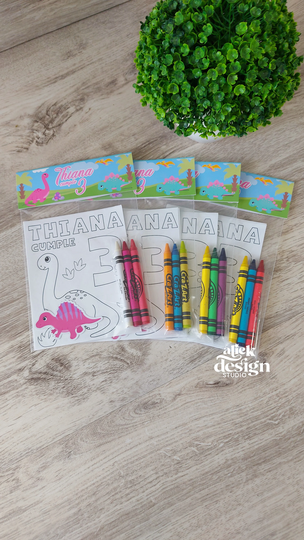 Dinosaur, Dinosaur Coloring Books, Pages, Girl, Birthday, Denosaur Decor, Party Favor