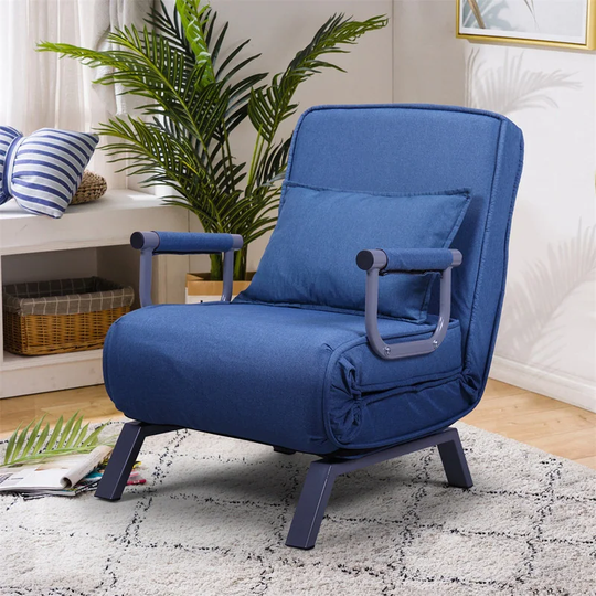 Lounge Chair Adjustable Folding Dual-Purpose Chair Sofa Bed Recliner Chair