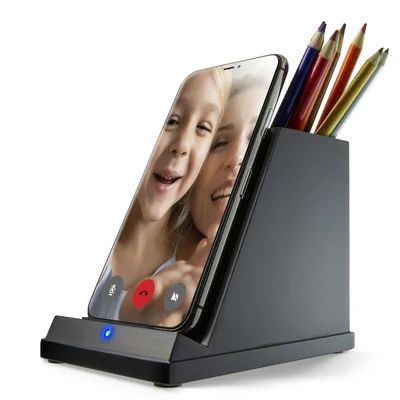 365AC546AA9F4953857B33AD6FB01984 Wireless Phone Charger With Pencil Cup