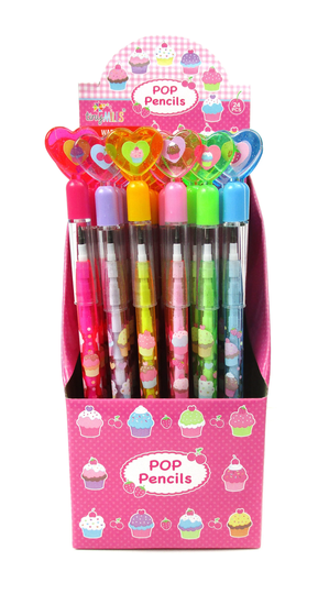 24 Pcs Cupcake Multi Point Pencils