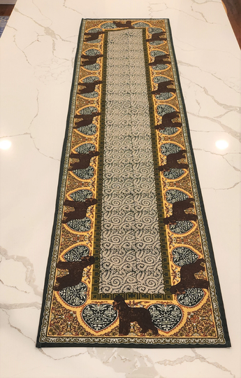 Irish Water Spaniel Table Runner, Linen, Tablecloth, Gift For Her, Home Decor, Dining Mother's Day Gift, Sporting Dog