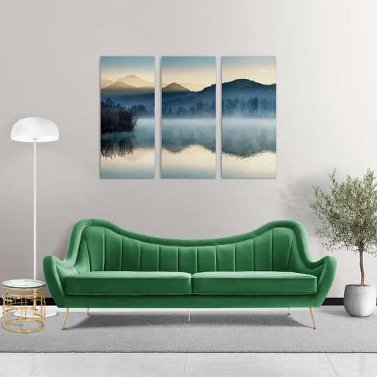 Tulsa Modern Green Velvet Upholstered Sofa with Gold Metal Legs