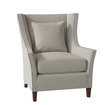 Landon 34" Wide Slipcovered Wingback Chair