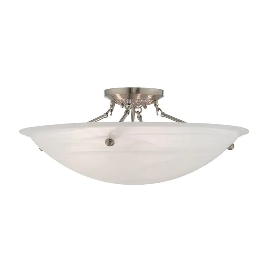 Livex Lighting Oasis 4-light Brushed Nickel Ceiling Mount