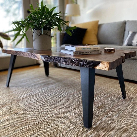 Matte Black Splayed Coffee Table Legs - End Home Decor School Setup Office