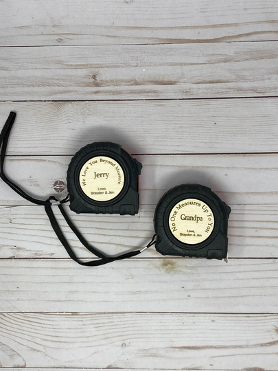 Personalized Laser Engraved 25 Foot Tape Measure. Bulk Discounts Available