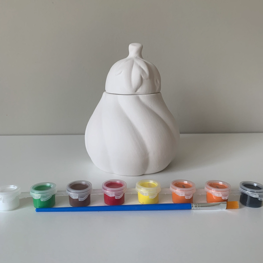 Gourd Jar Pottery Paint Kit, Diy Pumpkin Pottery Painting, At Home Painting Ceramic Art Kit, Pumpkin, Ready Kits