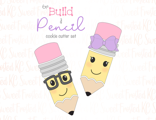 Build A Pencil Cookie Cutter Set, 4Pc Or 6Pc