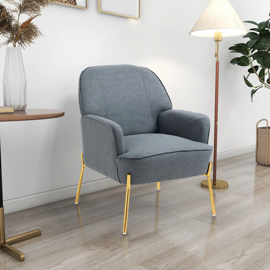 Cotton/Linen Living Room Accent Chair