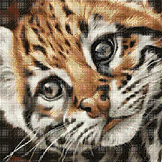 Ocelot Kitten Diamond Painting Set By Wizardi. Wd2427 Art Kit. Large Kit