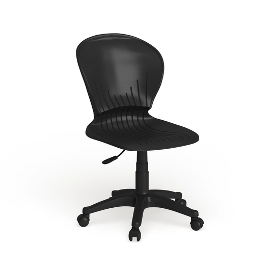 Contemporary Mid-Back Plastic Adjustable Height Swivel Task Office Chair