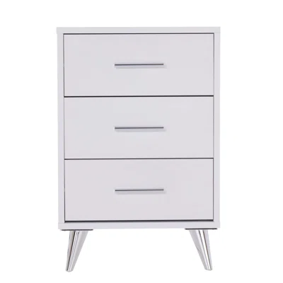 Khaleah 3 - Drawer Nightstand in White