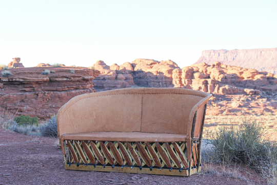 Vintage Rustic Mexican Equipale Sofa Southwest Furniture Leather Wood Love Seat Natural Earthy Living Room Bohemian Couch Handcrafted