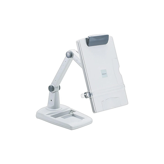 Fellowes Flex Arm Weighted Base Graphite/Platinum Plastic Copy Holder - 10.75" x 10" x 9.75"