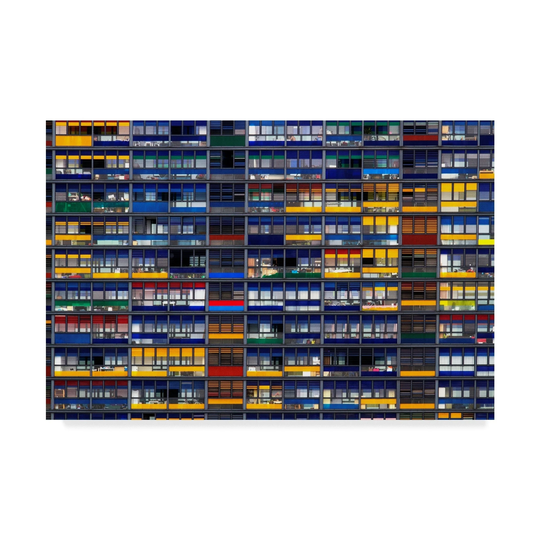 Jef Flour 'Low Budget Flats' Canvas Art - Multi-color