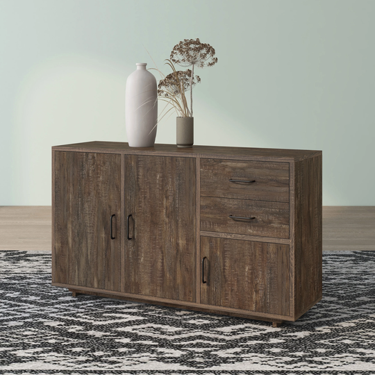 DH BASIC Rustic Reclaimed Oak 48" Sideboard Buffet by Denhour