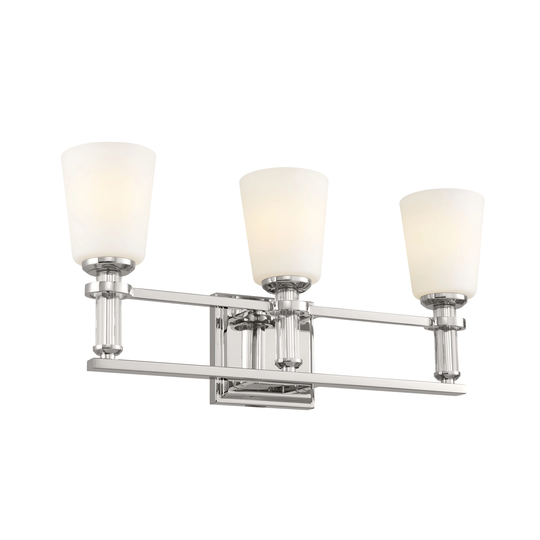 Kichler Lighting Rosalind 23.75 in. 3-Light Polished Nickel Vanity Light