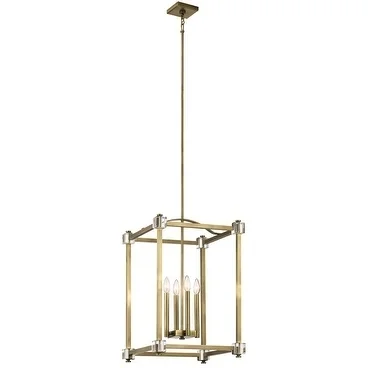Kichler Lighting Cayden Collection 4-light Natural Brass Foyer Pendant
