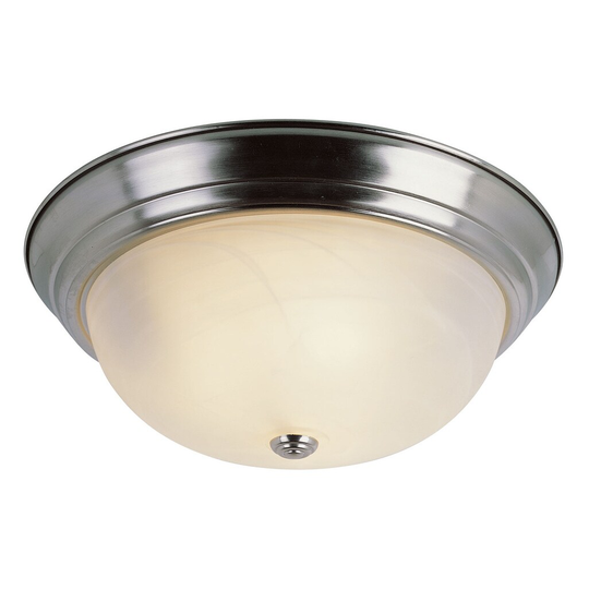 Modern Home 13619 BN Three Light Flushmount Browns Brushed Nickel - Exact Size