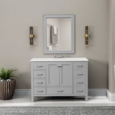 Nantucket Nantucket48" Solid Wood Bathroom Vanity with Durable Quartz Top