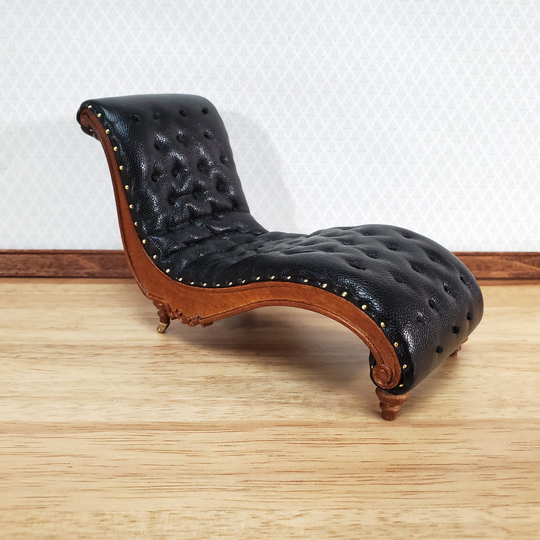 Jbm Miniature Chase Lounger Sofa Art Nouveau 112 Scale Furniture Faux Leather