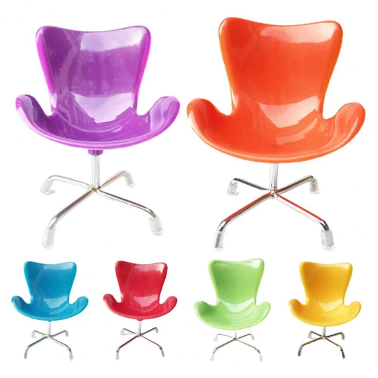 1/6 Scale Miniature Plastic Swan Chair Mold Furniture Living Room Decor For Dollhouse Diy Toys For Doll House