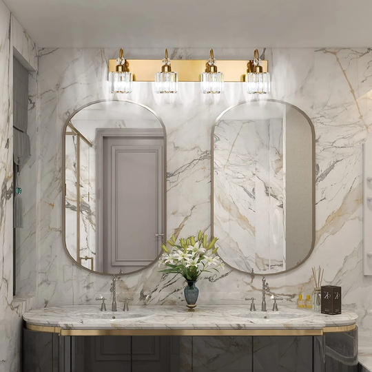 Crystal Bathroom Vanity Light 4-Lights - 4-Light