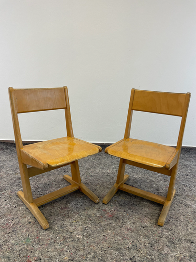 1 Of 2 Vintage Classroom Chair/ Retro School Chair/ Wooden Kids Vintage Wood Chair