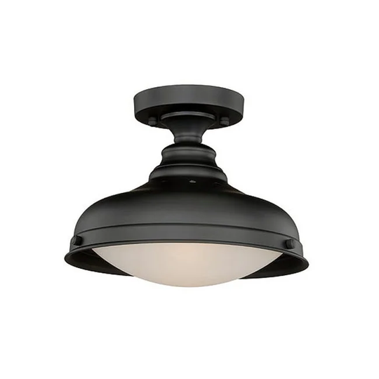 Vaxcel Lighting Keenan 12" Wide Semi-Flush Ceiling light with Black - Oil Rubbed Bronze