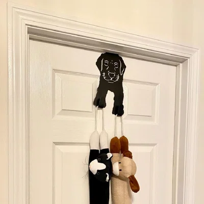 Puppy Dog Over The Door Hangers-Strong Metal Hooks-No Tools-Compact Design-Rust Free Black Coating-Home/Office/Storage-Home Accessories-Set/2
