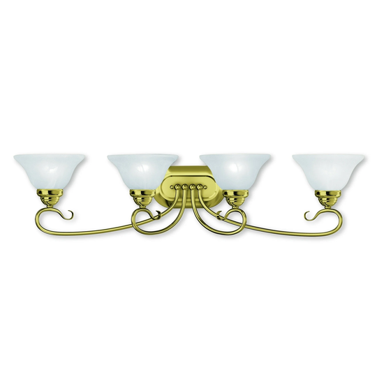 Livex Lighting Coronado 4 Light Polished Brass Bath Vanity