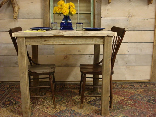 Table | 40" X 20" 30 - 40" High | Pictured Is 28" H Driftwood Table, Beach House, Cottage, Counter Height, Sturdy, Farmhouse