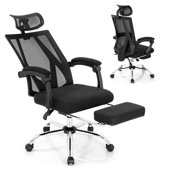 Gymax High Back Office Chair Mesh Reclining Executive Chair w/ - See Details