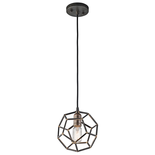Kichler Lighting Rocklyn Collection 1-light Raw Steel Mini Pendant
