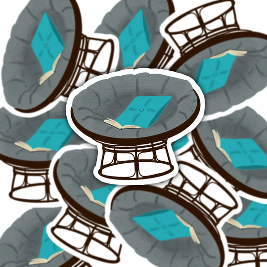 Reader's Papasan Chair Vinyl Sticker
