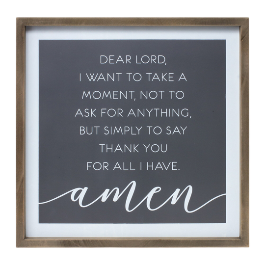 Thank You Prayer Plaque - Multi-Color