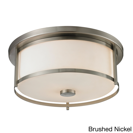 Avery Home Lighting Savannah 3-light Matte Opal Glass Flush Mount