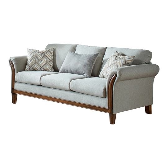 Roxanne Platinum Upholstered Flared Arm Sofa