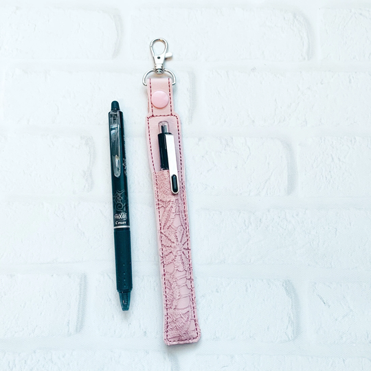 Blush Floral Pen Or Pencil Holder Keychain, Stylus Holder, Pen Keychain Case, Pen Holder, Teacher Nurse Lanyard Gift Idea, Boho