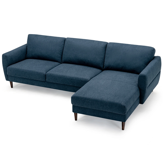 Costway 104'' L-Shaped Fabric Sectional Sofa w/ Chaise Lounge & Solid - 104'' x 60'' x 34''