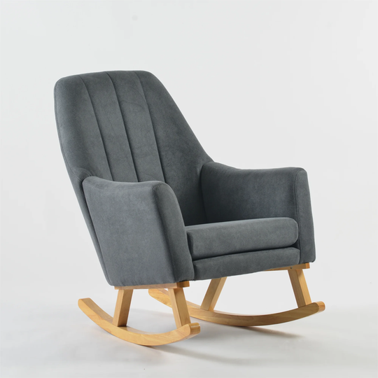 Rocking Chair, High Back Chair W/ Detachable Seat Cushion