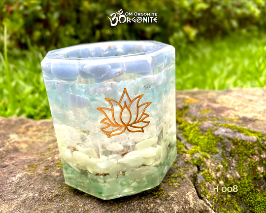 Lotus & Seed Of Life Pencil Holder Pen | Tranquility Living Room Decoration